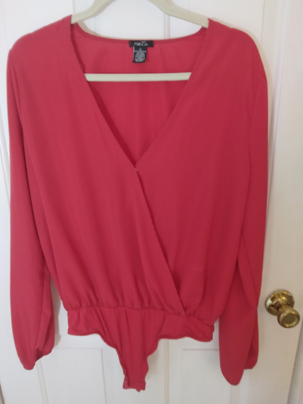 Rue21 Red Long Sleeve Bodysuit